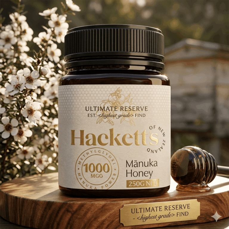 🍯 דבש מאנוקה Hackett's® 1000 MGO - הזהב הנוזל מניו זילנד ! אורגני ללא תעודה