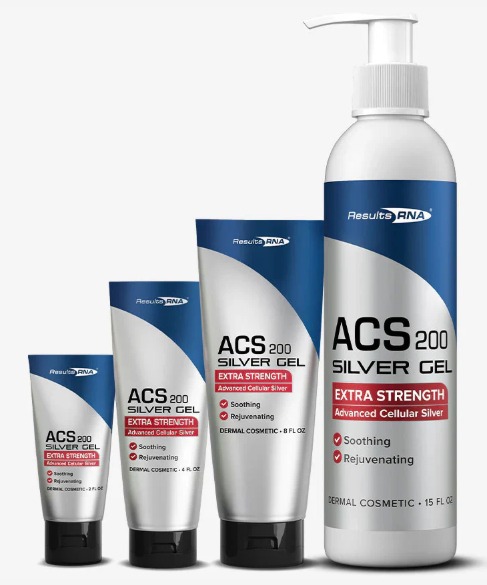 ג'ל מרוכז של גלוטתיון ומי כסף לטיפול בעור ACS 200 SILVER-GLUTATHIONE GEL EXTRA STRENGTH