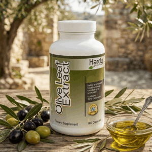 OLIVE LEAF EXTRACT מיצוי עלי זית קליני – 17% אולאירופין 180 כמוסות Hardy Nutritionals