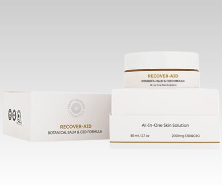 Recover Aid משחה לשיקום וטיפול בפגעי עור שילוב CBD וצמחי מרפא מבית Happy Garden