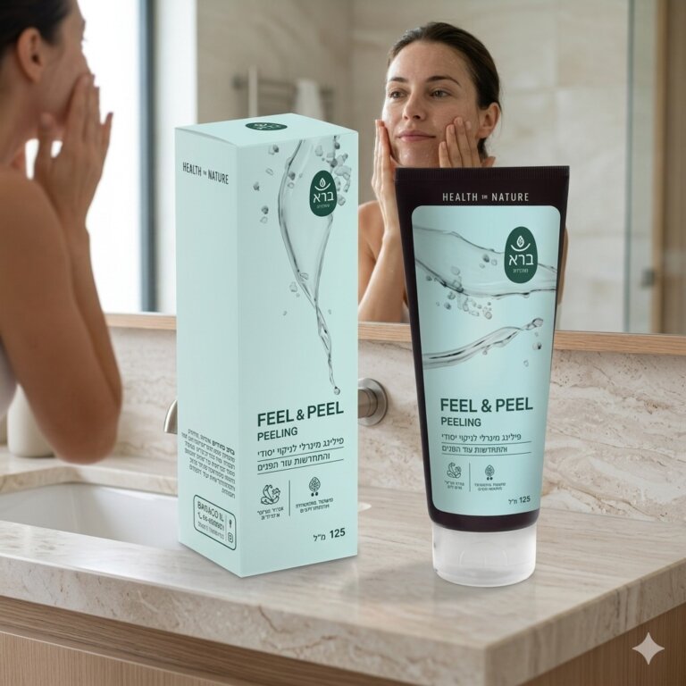 פילינג מינרלי לניקוי פנים עמוק Feel & Peel Peeling ברא צמחים