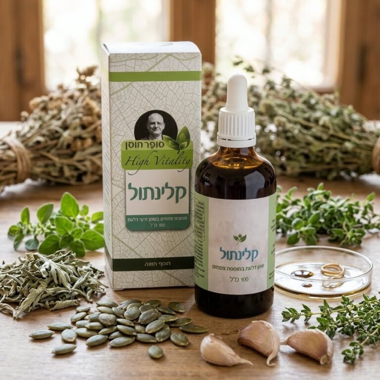 קלינתול 🌿 פורמולת צמחים לתולעי מעיים לכל המשפחה סופר חוסן