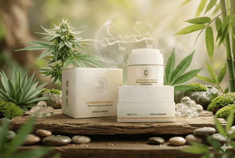 LuxeDerma קרם CBD אנטי-אייג'ינג חומצה היאלורונית דור 5 50 מל Happy Garden