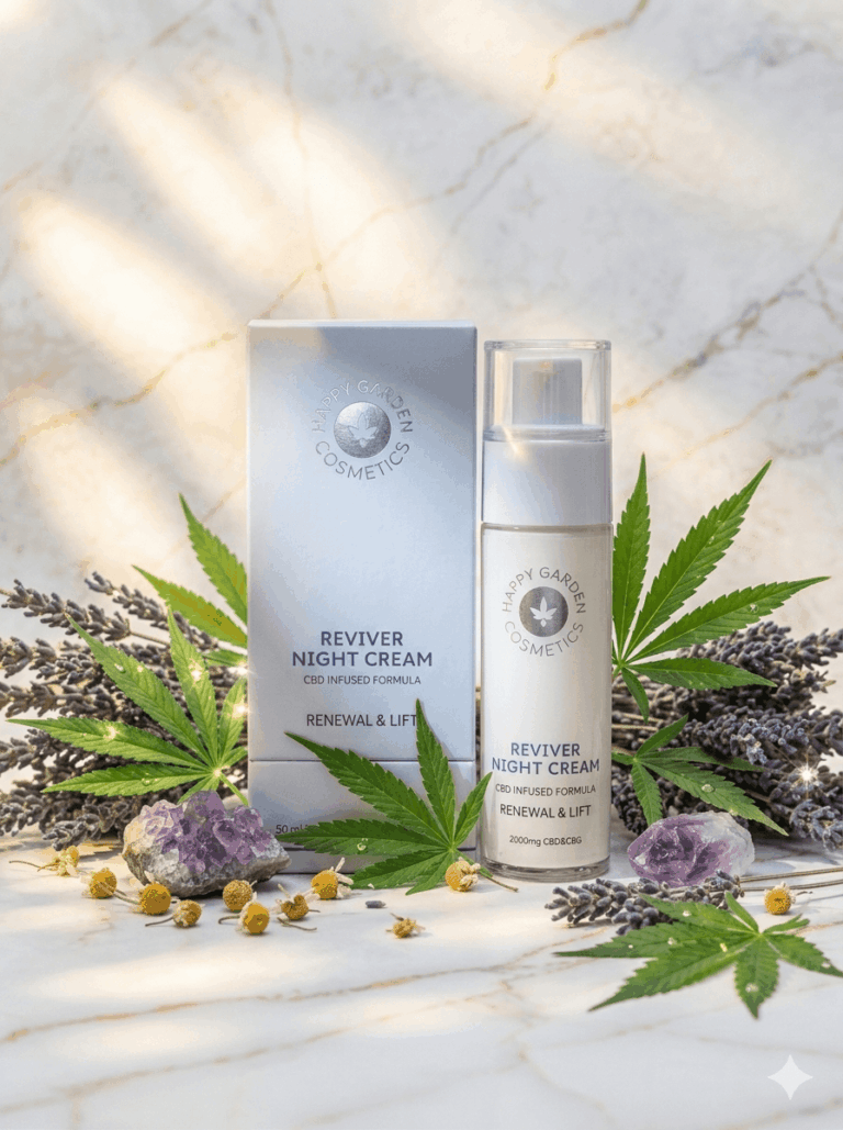 REVIVER קרם לילה CBD & CBG 2000mg מבית Happy Garden