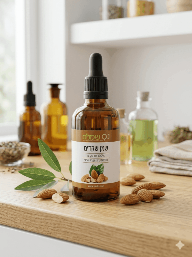 שמן שקדים כבישה קרה Sweet almond oil נס שמנים