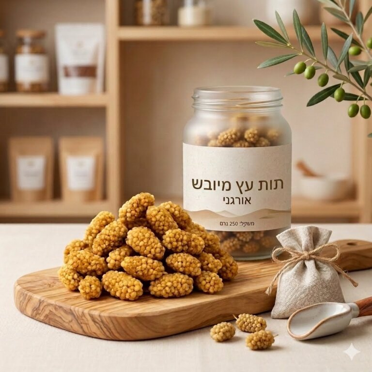 תות עץ מיובש אורגני בתפזורת – פרי מתוק עשיר בברזל וסיבים ניצת הדובדבן