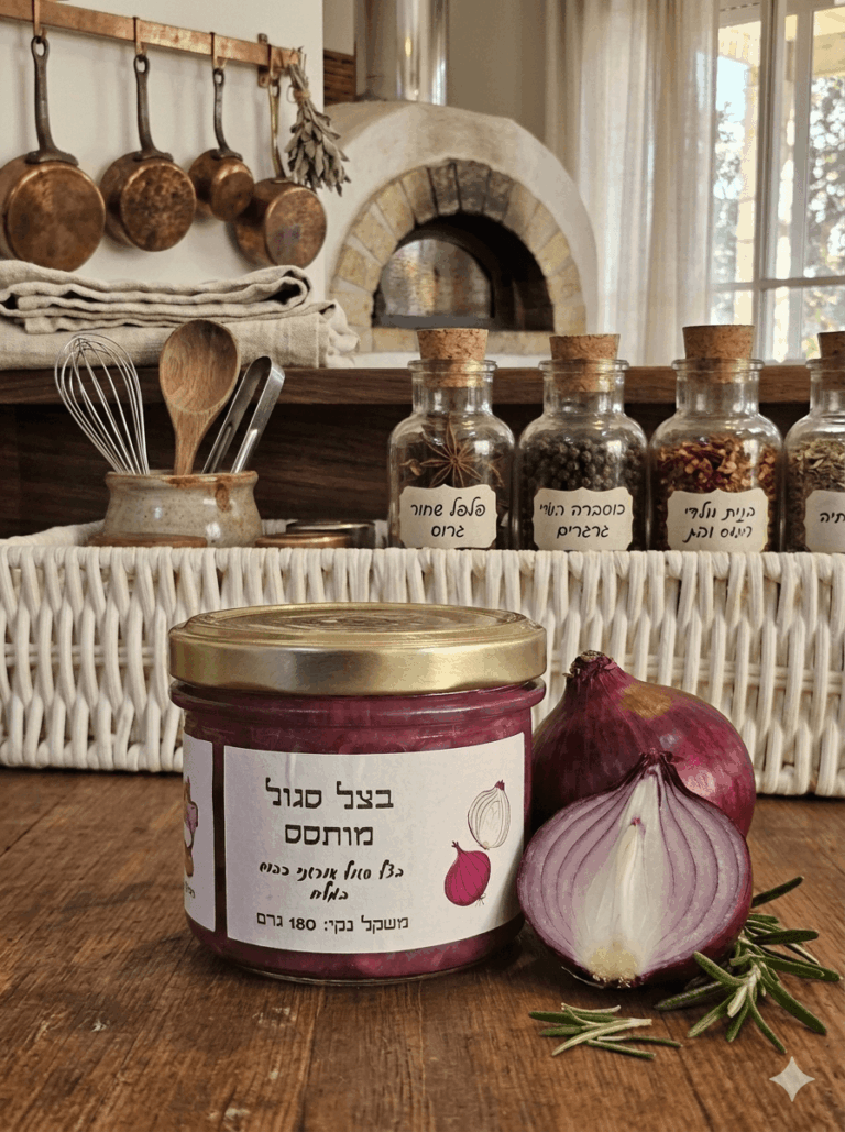 בצל סגול מותסס אורגני משק טנא עין יהב – חממה מדברית אורגנית