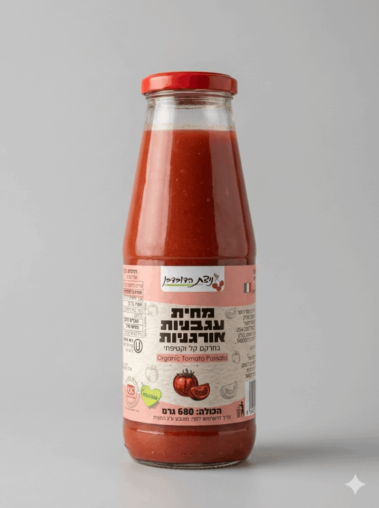 מחית עגבניות אורגניות — ניצת הדובדבן Organic Tomato Passata