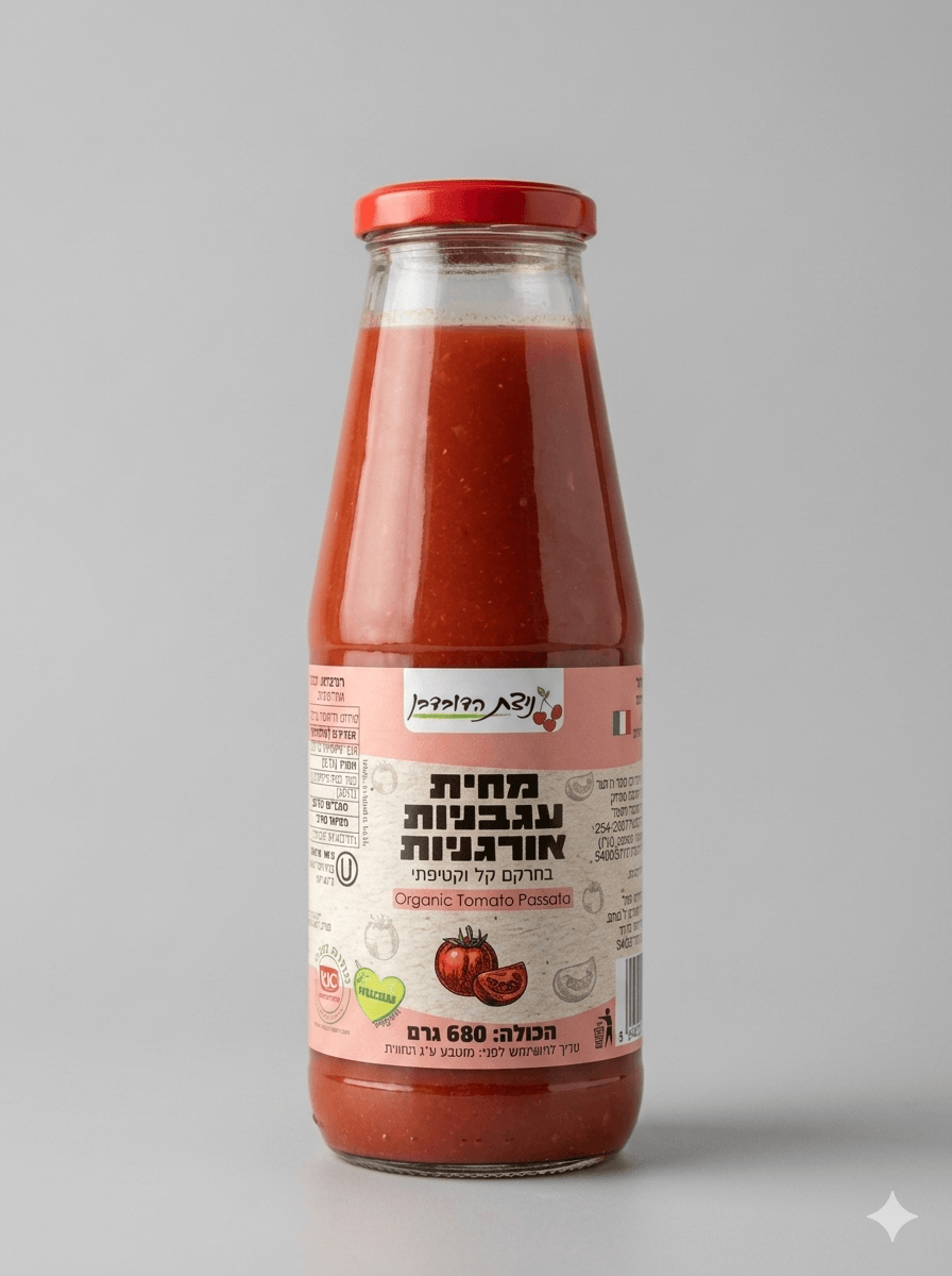 מחית עגבניות אורגניות — ניצת הדובדבן Organic Tomato Passata
