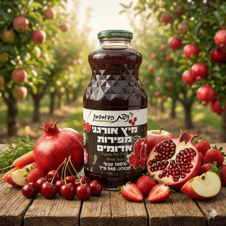 מיץ פירות אדומים אורגני 5 פירות, כוח אחד NFC - לא מרכז 946 מל ניצת הדובדבן