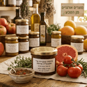 מרקחת עגבניות שרי ואשכולית אדומה משק טנא עין יהב – חממה מדברית אורגנית