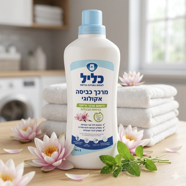 נוזל כביסה אקולוגי בריח לבנדר טבעי 1 ליטר כשר בדץ כליל – טבעי, עדין ומתאים לכל המשפחה
