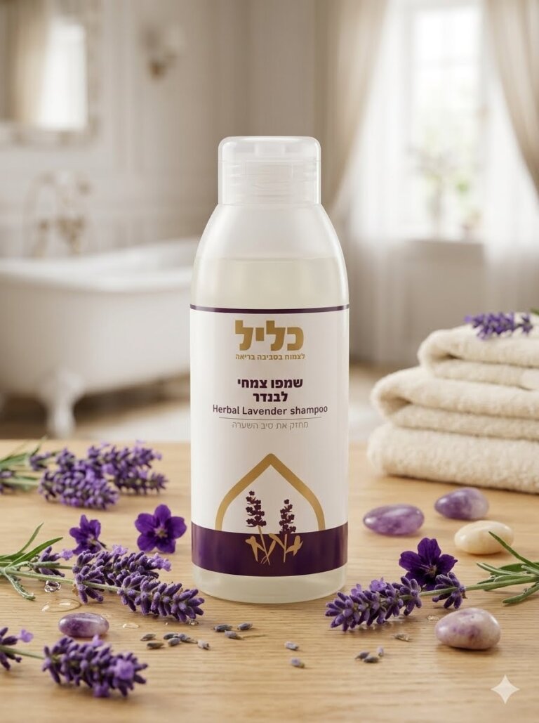 שמפו צמחי בריח לבנדר לכל סוגי השיער 500 מל 1 ליטר עם משאבה כליל – ייצור ישראלי