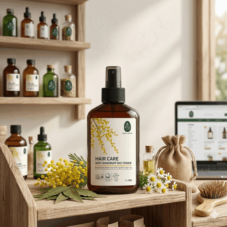 ביו-טונר לקרקפת ושיער נקיים מקשקשים Anti-Dandruff Bio Toner ברא צמחים 250 מל