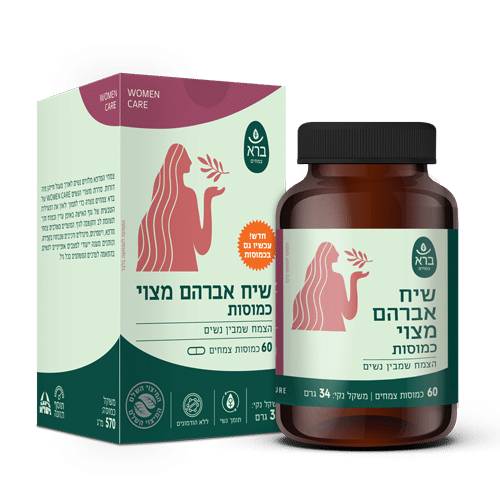 כמוסות שיח אברהם אורגני Vitex Agnus Castus ברא צמחים 60 כמוסות