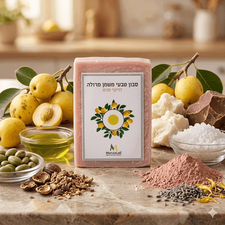 סבון פנים וגוף מרולה – פילינג עדין + חיטוי MarulaLab
