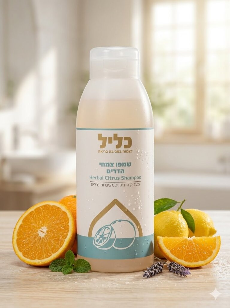 שמפו בוטני בריח הדרים לכל סוגי השיער 500 מל 1 ליטר עם משאבה כליל – ייצור ישראלי