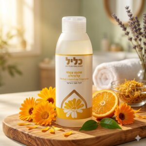 שמפו צמחי בריח קלנדולה לכל סוגי השיער 500 מל כליל – ייצור ישראלי