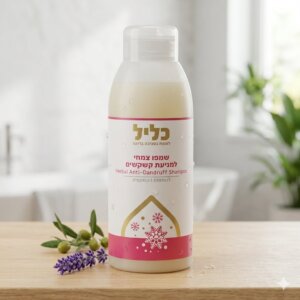 שמפו צמחי טיפולי למניעת קשקשים כליל ייצור ישראלי 500 מל