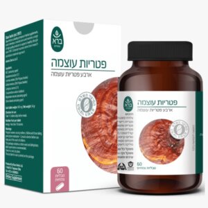 Power Mushrooms – פורמולת עוצמה מ-4 פטריות מרפא (מיצוי יבש) ריישי, מאייטקה, שיטאקה, קורדיספס 60 טבליות ברא צמחים