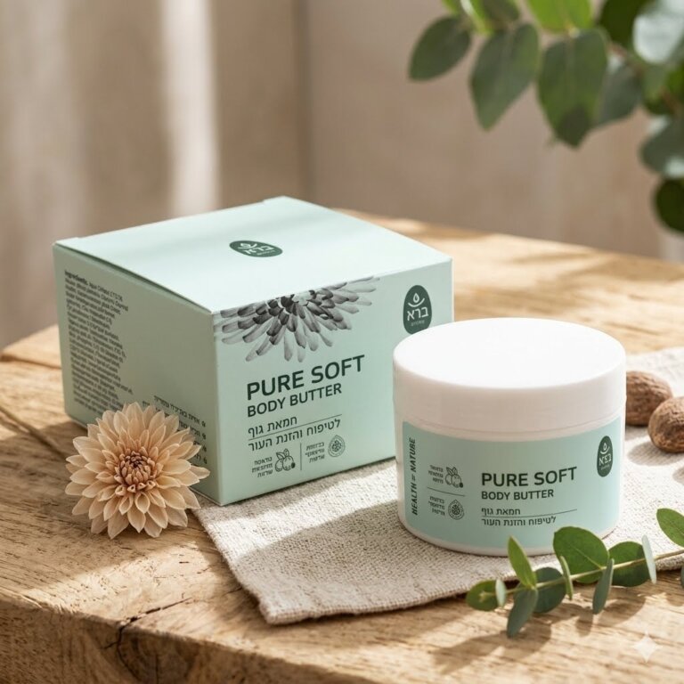 חמאת גוף לטיפוח והזנת העור 🧈 Pure Soft Body Butter ברא צמחים