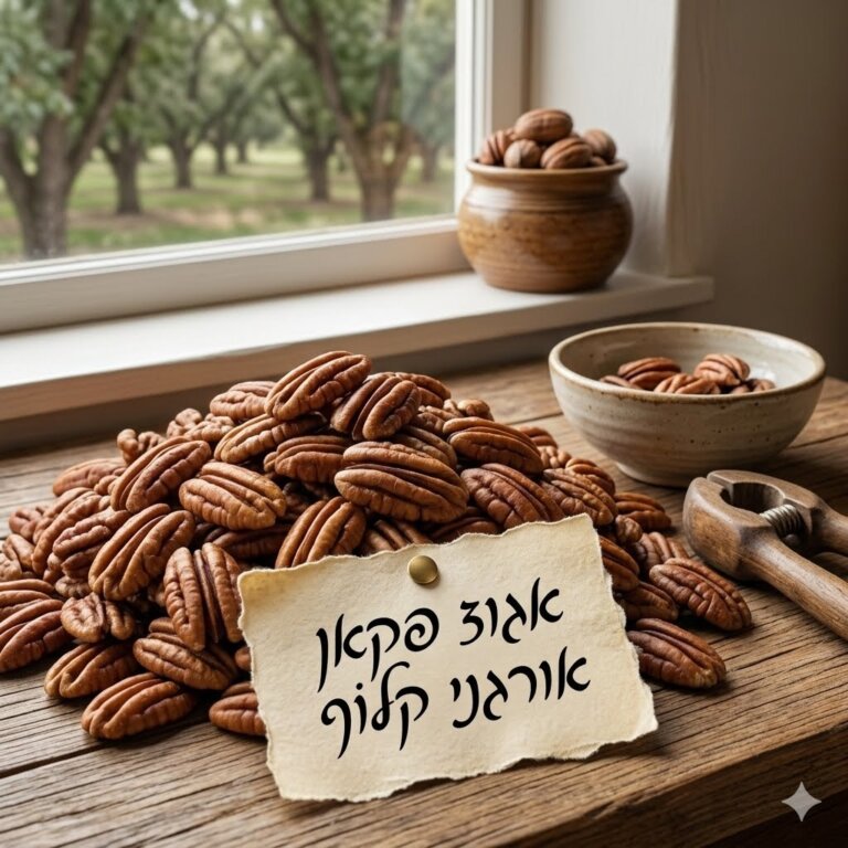 חצאי פקאן אורגני קלוף בתפזורת