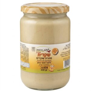 שקדית - ממרח שקד בכבישה קרה רכיב אחד 650 גרם כשלפ (כשלפ) ניצת הדובדבן