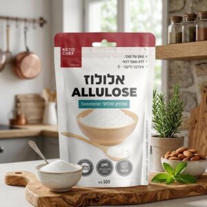 אלולוז — ממתיק שולחני 🍯 Allulose 100% אלולוז · מומלץ לאפייה · 500 גרם KETO CHEF