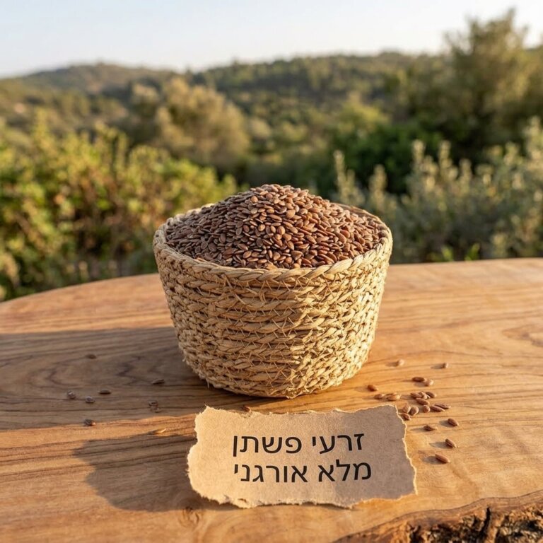 זרעי פשתן מלאים אורגניים 🌾 Organic Whole Flax Seed אורגני USDA ללא הקרנה במשקל, 100 גרם Frontier Co-op