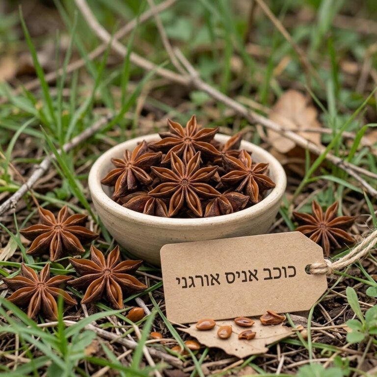 כוכב אניס אורגני שלם ⭐ Organic Whole Star Anise Select Illicium verum אורגני USDA ללא הקרנה במשקל, 50 גרם Frontier Co-op