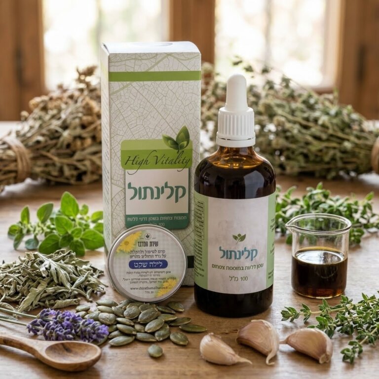 מארז קלינתול + לילה שקט 🌿🌙 טיפול כולל בתולעי מעיים פנימי + חיצוני שירת המדבר + סופר חוסן