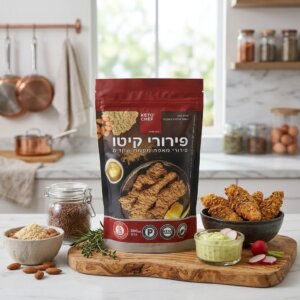 פירורי קיטו 🍗 Keto Crumbs פירורי מאפה מקמח שקדים · 9 ג׳ פחמימות ל-100 ג׳ · 300 גרם KETO CHEF