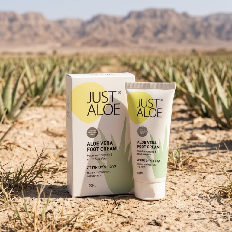 קרם רגליים אלוורה אורגנית 100 מל Just Aloe